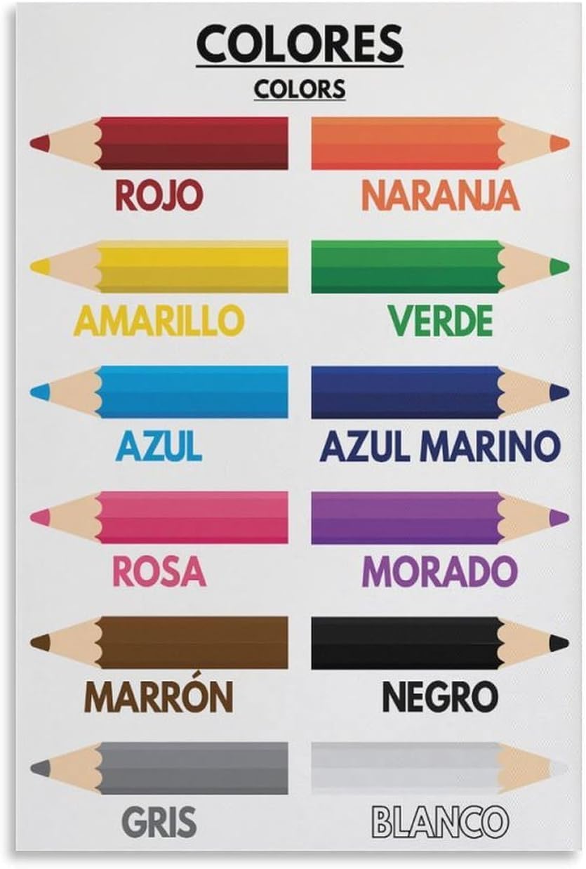 Kids Education Name - Nama-nama Warna untuk Anak-anak, Bahasa Spanyol,
