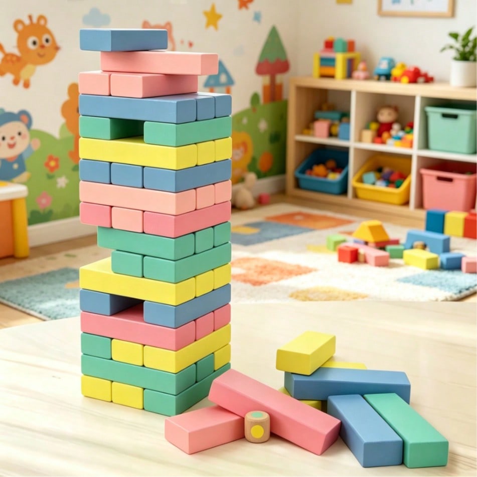 Permainan Menara Susun Kayu, 5 - Kids Education Number ulasan dan harga