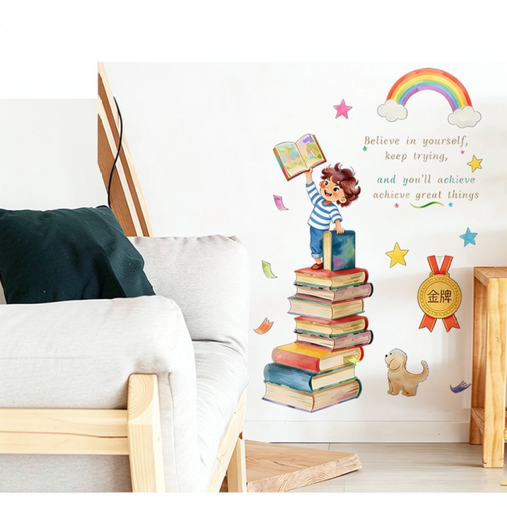 Stiker Dinding dengan Frasa Mo - Kids Education Motivation ulasan dan harga